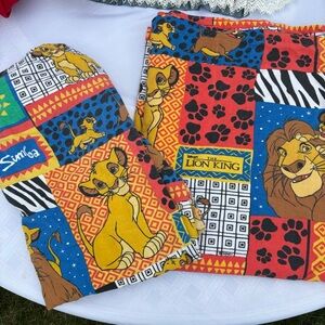 VTG Disney The Lion King 2 Piece Twin Sheet Set flat sheet fitted 90s